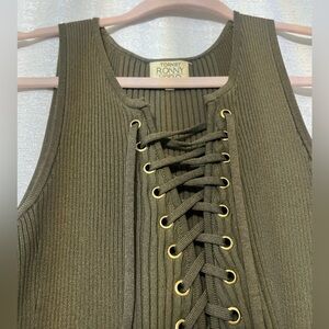 Ronny Kobo knit dress in army green color